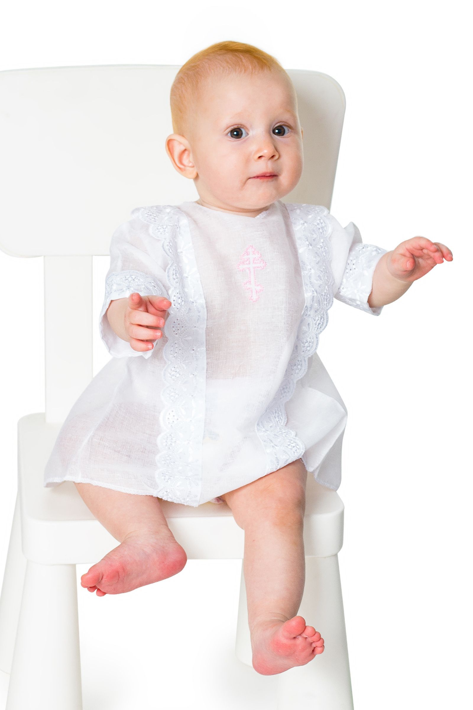 Рубашка для крещения-6-245 оптом от производителя детской одежды 'Алёна'