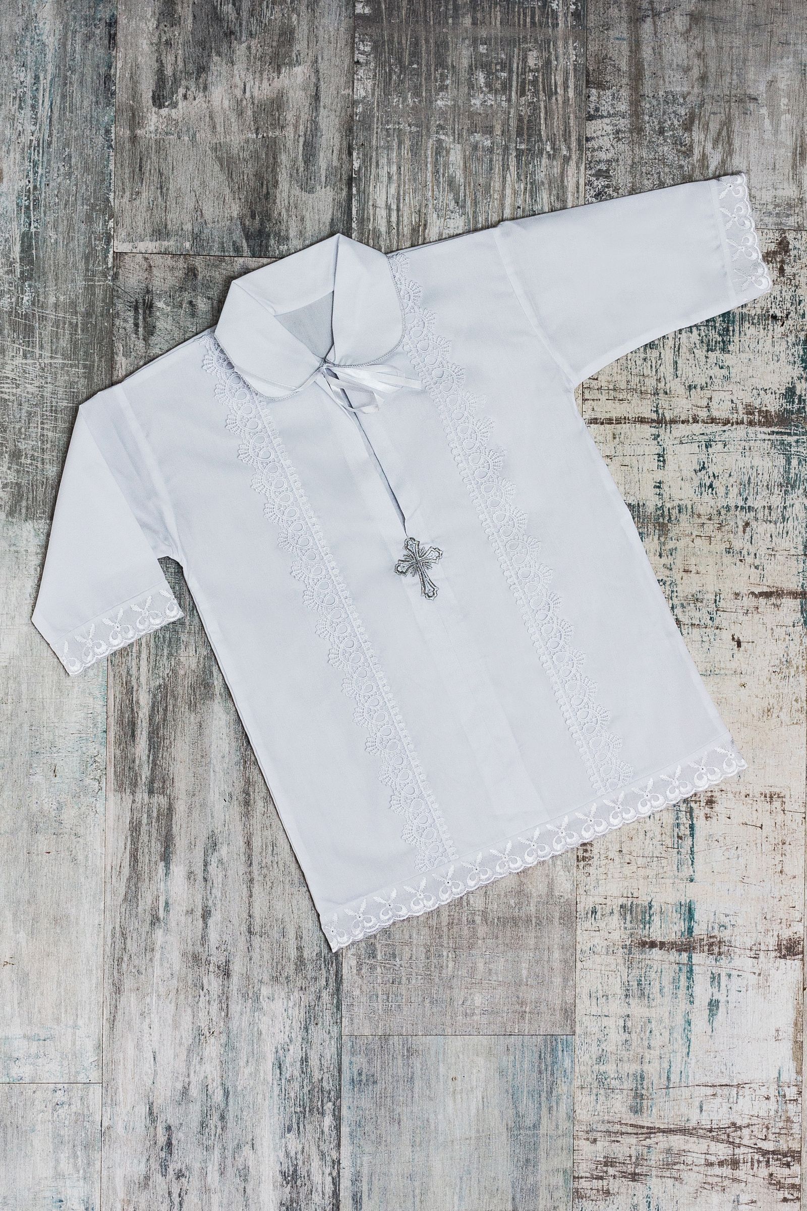 Рубашечка для крещения-РБ14-2717 оптом от производителя детской одежды 'Алёна'