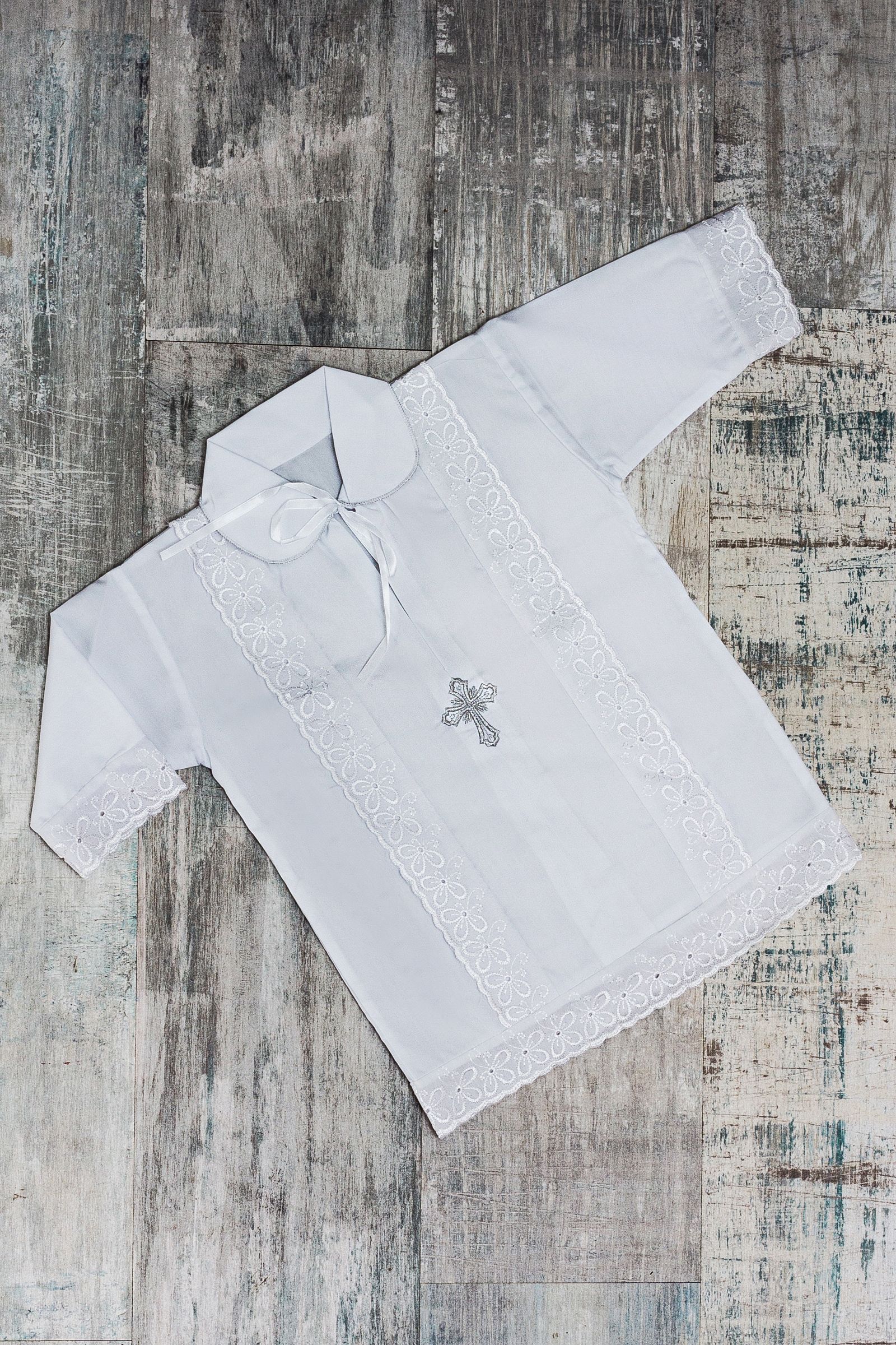 Рубашечка для крещения-РБ14-2718 оптом от производителя детской одежды 'Алёна'