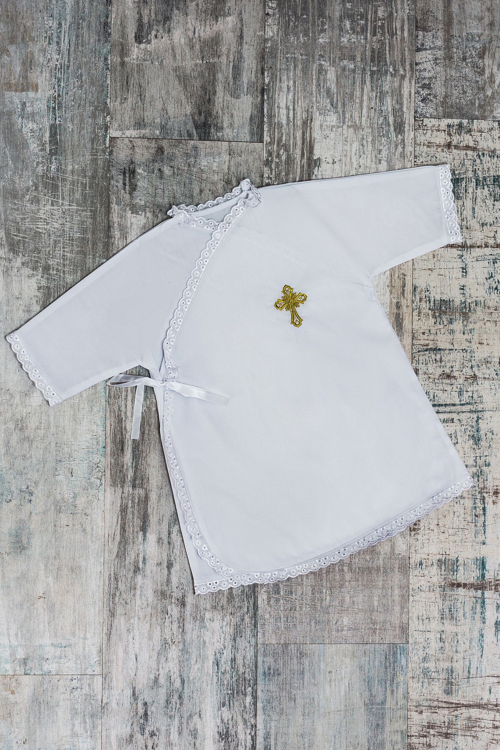 Рубашечка для крещения-РБ14-2719 оптом от производителя детской одежды 'Алёна'