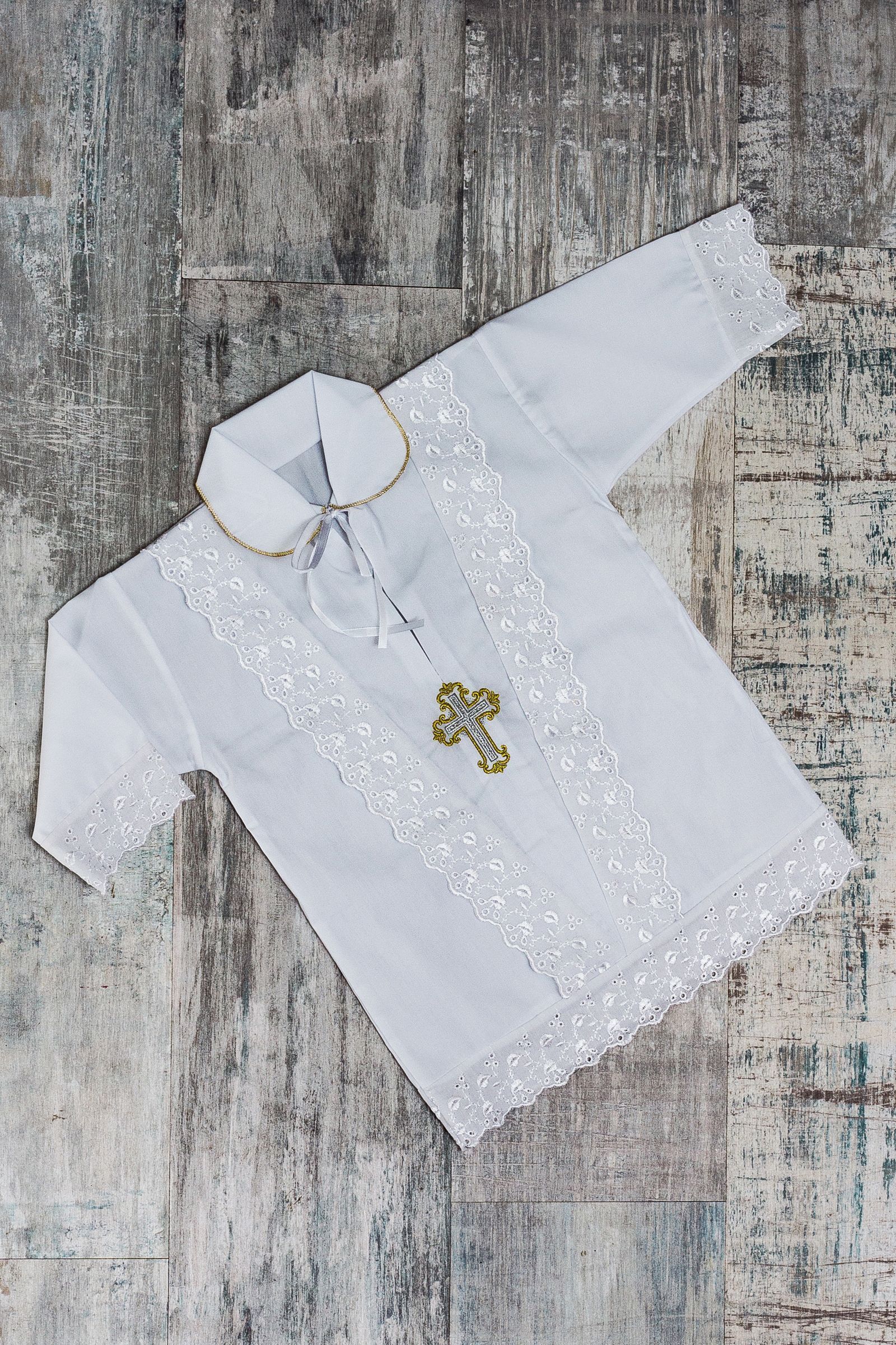 Рубашечка для крещения-РБ14-2720 оптом от производителя детской одежды 'Алёна'
