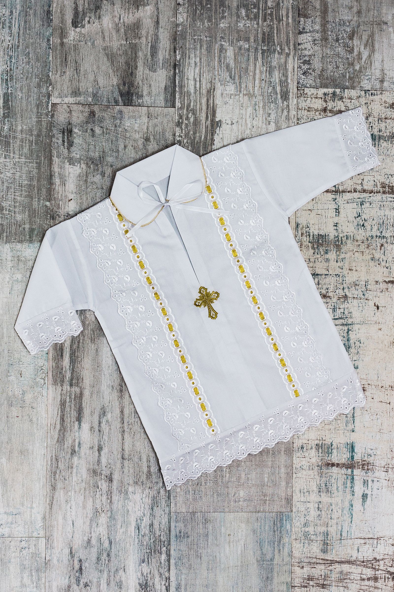 Рубашечка для крещения-РБ14-2721 оптом от производителя детской одежды 'Алёна'
