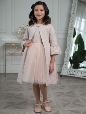 Платье с жакетом-КС71-46Т/1 оптом от производителя детской одежды 'Алёна'