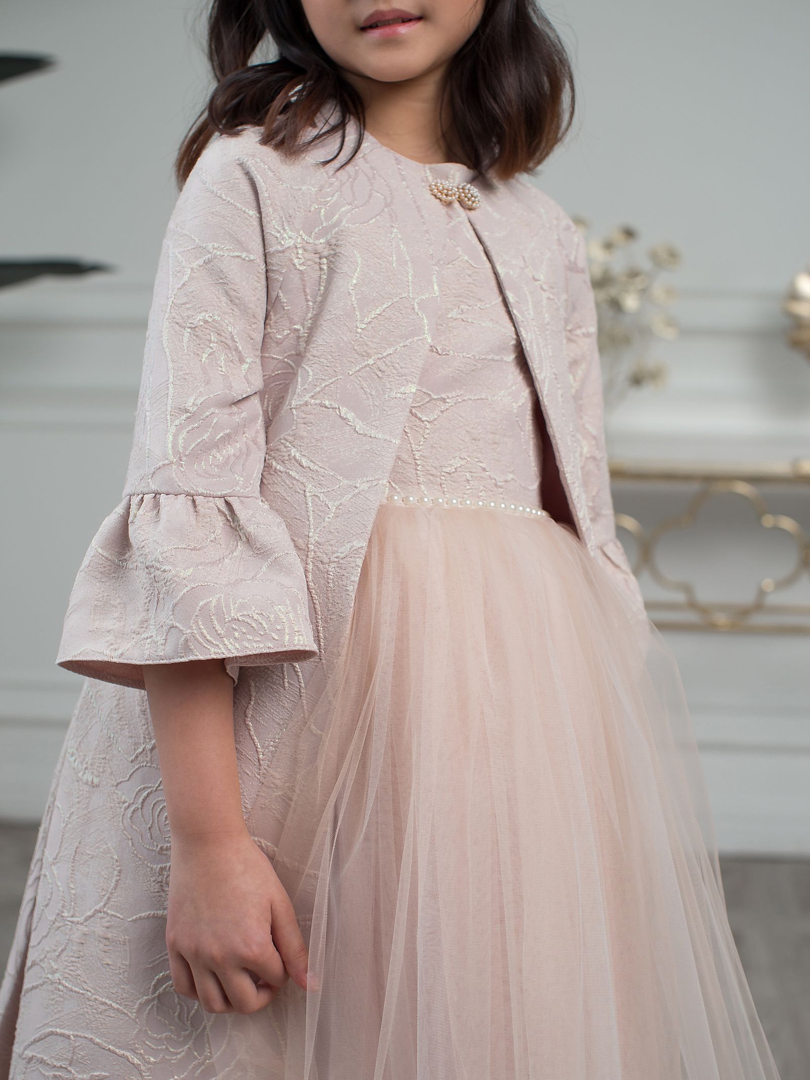 Платье с жакетом-КС71-46Т/1 оптом от производителя детской одежды 'Алёна'