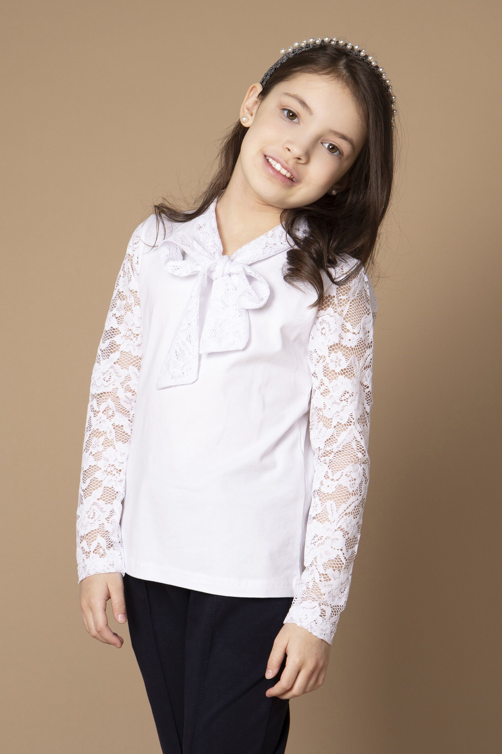 Блузка-ДЖ09-3144 оптом от производителя детской одежды 'Алёна'